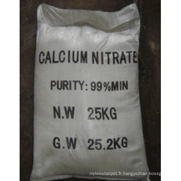 Engrais granulaire de nitrate de calcium (numéro de CAS: 10124-37-5), nitrate de calcium (15.5-0-0 + 26.5 CaO)